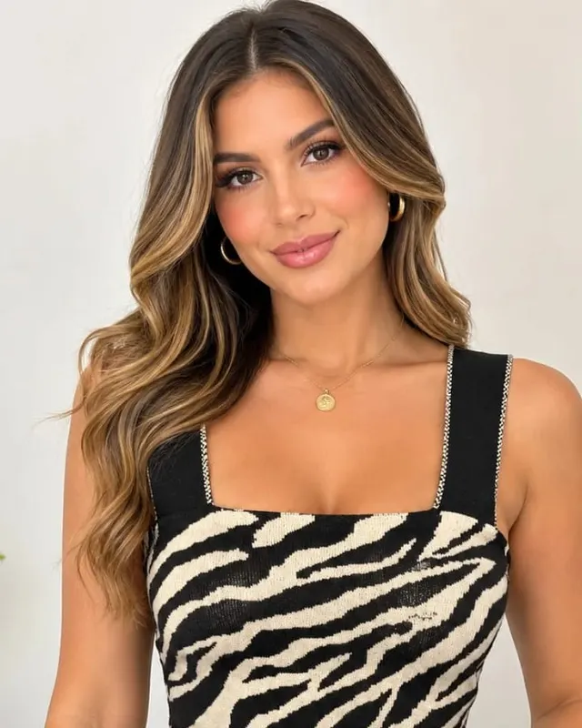 Cropped de tricô zebra
